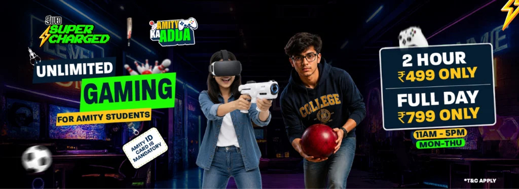 Unlimited Gaming Offer for Amity Students | Glued Supercharged Noida